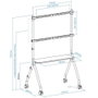 Tooq iLOVE FS20207M-W Soporte de Suelo con Ruedas para TV 49-80 pulgadas, Blanco y Haya